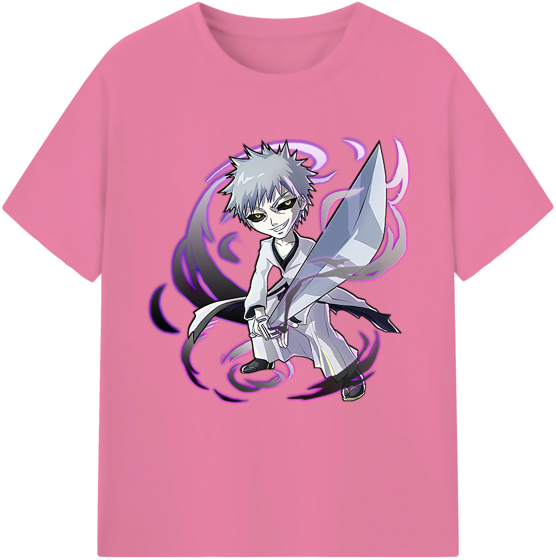 （画像用） ブリーチ 黒崎一護（くろさき いちご）BLEACH Kurosaki Ichigo 綿100％半袖Tシャツ（フロントプリント）